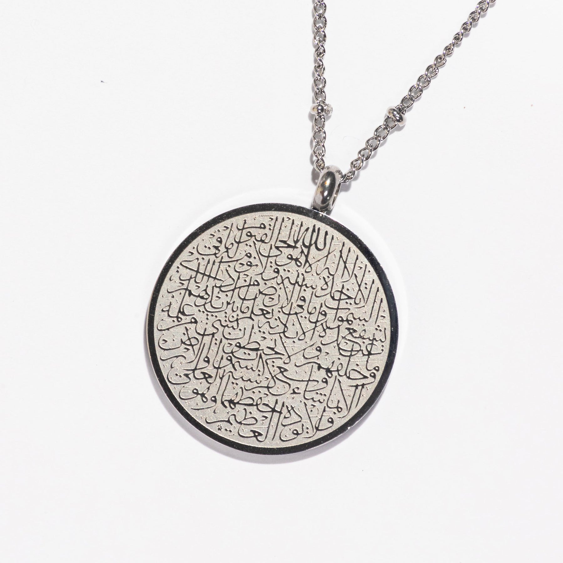Modern Momhand Stamped Pendant Large Coin Necklace With 
